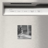 Dromend van warmer weer grijswaarden magneet (Insitu (Vaatwasser))