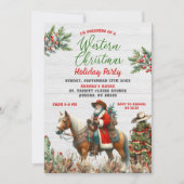 Dromend van Westerse Kerstman Cowboy Kerstfeest Kaart (Voorkant)