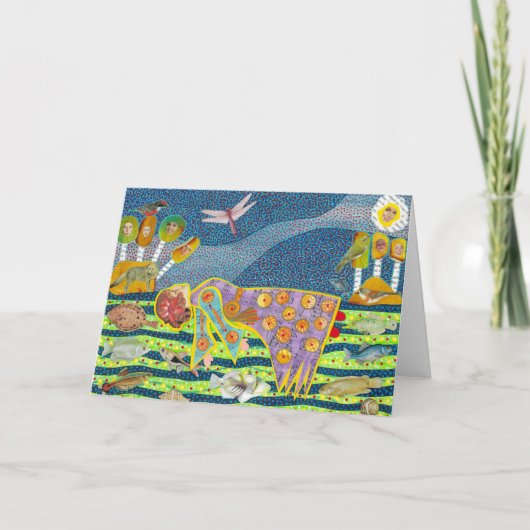 Dromend Wenskaart Feestdagen Kaart (Voorkant)