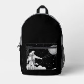 Dromende astronaut in het universum bedrukte rugzak (Voorkant)