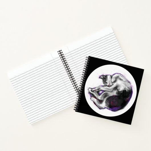 Dromende kat. notitieboek (Binnen)