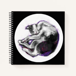 Dromende kat. notitieboek