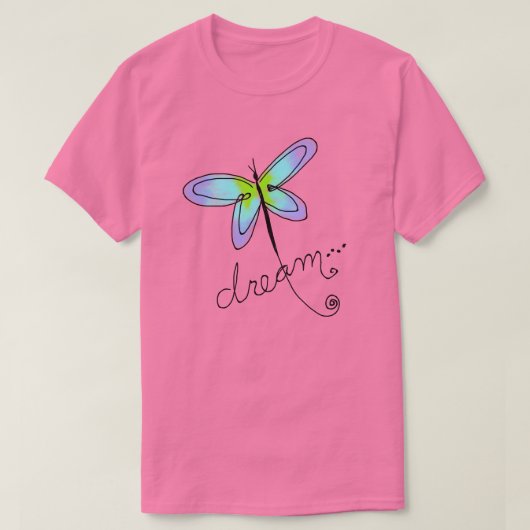 Dromende Libel Kunst om te Dragen T-shirt (Design voorkant)