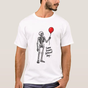 Dromende Skelet Halloween T-shirt