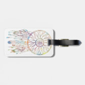 Dromenvanger Watercolor Meisjesachtig Grappig Bagagelabel (Achterkant horizontaal)