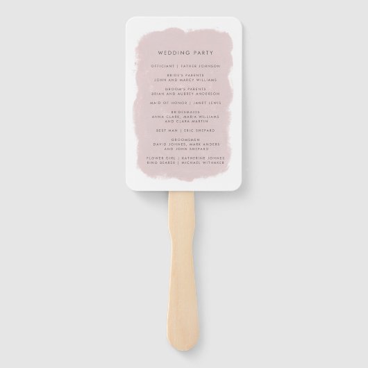 Dromenvelden | Trouwprogramma Hand Fan Handwaaier (Achterkant)