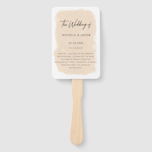 Dromenvelden | Trouwprogramma Hand Fan Handwaaier (Voorkant)