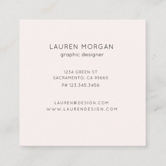 Dromenvelden | Vierkant Visitekaartje (Achterkant)