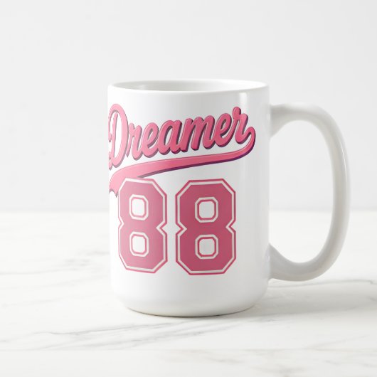 Dromer 88 Stijlvol Script Ontwerp Koffiemok (Rechts)