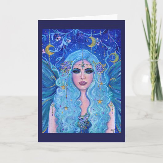 Dromer fee met gouden accenten van Renee Lavoie Kaart (Voorkant)