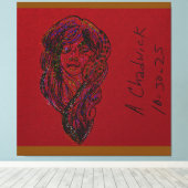 Dromer meisje uit het victoriaans tijdperk canvas afdruk (Insitu (Houten vloer))