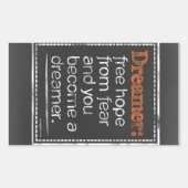 dromer rechthoekige sticker (Voorkant)