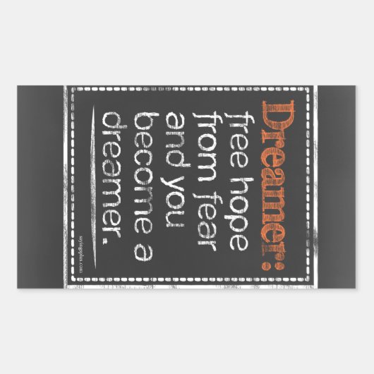 dromer rechthoekige sticker (Voorkant)