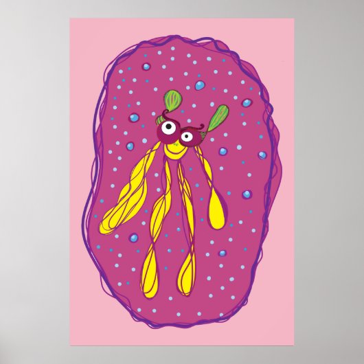 Dromer Wezen Kinderkamer Poster (Voorkant)