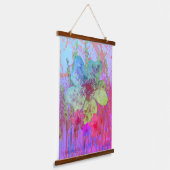 Dromerig-Abstract-Bloem-Wildweide Hangend Wandkleed (Gebogen)