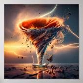 Dromerig AI-gegenereerd landschap Poster (Voorkant)