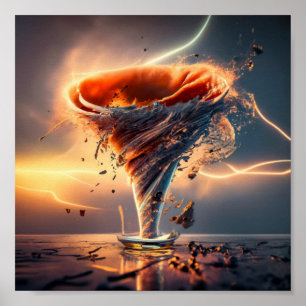 Dromerig AI-gegenereerd landschap Poster