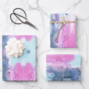 Dromerig Aquarel Bruids Cadeauverpakkings Papierbl Inpakpapier Vel