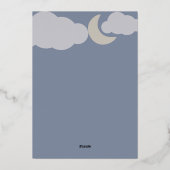 Dromerig Baby Roos Goud Baby shower Folie Uitnodiging (Achterkant)