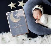 Dromerig Baby Roos Goud Baby shower Folie Uitnodiging