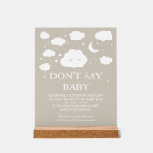 Dromerig Baby shower Spel Zeg geen baby Acryl Bord (Voorkant)