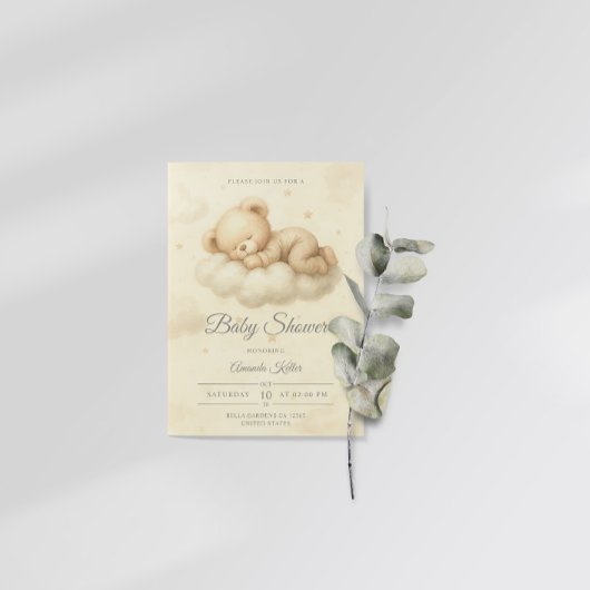Dromerig Baby shower Uitnodiging