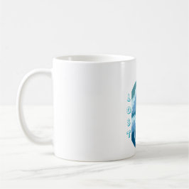 Dromerig Blauw Bos – Esthetische Natuur Illustrati Koffiemok