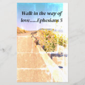 Dromerig blauw "Loop in de weg van de liefde. Efez (Achterkant)