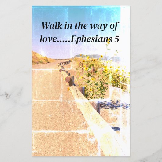 Dromerig blauw "Loop in de weg van de liefde. Efez (Achterkant)