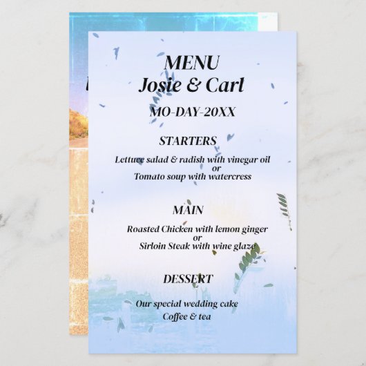 Dromerig blauw "Loop in de weg van de liefde. Efez (Voorkant / Achterkant)