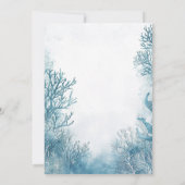 Dromerig blauw onder het Zeeen Baby shower Bedankkaart (Achterkant)