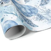 Dromerig blauw onder het Zeeen Baby shower Cadeaupapier (Rol Hoek)