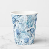 Dromerig blauw onder het Zeeen Baby shower Papieren Bekers (Voorkant)