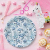 Dromerig blauw onder het Zeeen Baby shower Papieren Bordje (Feest)