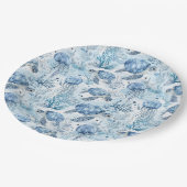 Dromerig blauw onder het Zeeen Baby shower Papieren Bordje (Gekanteld)