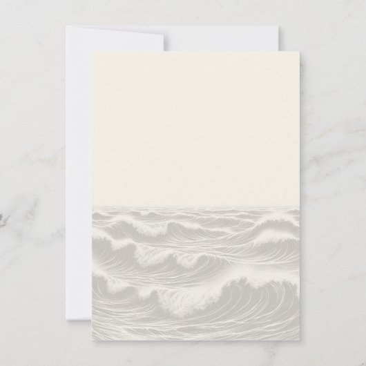 Dromerig blauw strand save the date (Achterkant)