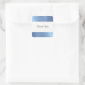 Dromerig Blauwe Nep Glitter Bedankt Vierkante Sticker (Tas)