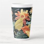 Dromerig bloemenlandschap 11 latte mok (Voorkant)