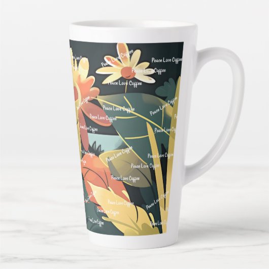 Dromerig bloemenlandschap 11 latte mok (Rechts)