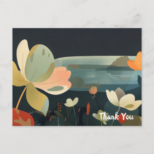 Dromerig bloemlandschap 3 briefkaart