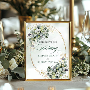 Dromerig Boheemse Eucalyptus Welkomstbord Goud Poster