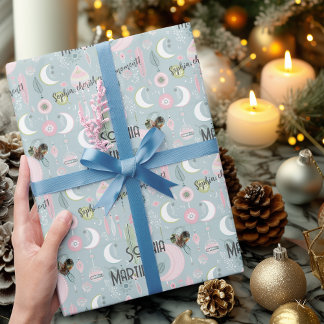 Dromerig Boho Nachtelijke Hemel Design met Foto en Cadeaupapier