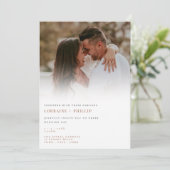 Dromerig Elegant verloop Foto Overlay Trouwen Kaart (Staand voorkant)