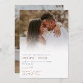 Dromerig Elegant verloop Foto Overlay Trouwen Kaart (Voorkant / Achterkant)