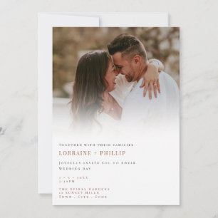 Dromerig Elegant verloop Foto Overlay Trouwen Kaart