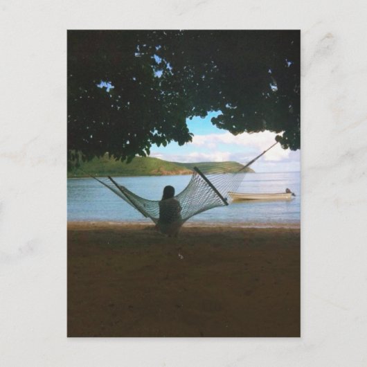 Dromerig Fijisch strandlandschap Briefkaart (Voorkant)