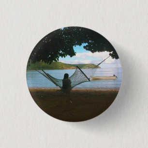 Dromerig Fijisch strandlandschap Ronde Button 3,2 Cm