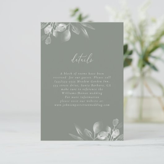 Dromerig gebladerte RSVP-kaart RSVP Kaartje (Staand voorkant)