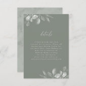 Dromerig gebladerte RSVP-kaart RSVP Kaartje (Voorkant / Achterkant)