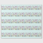 Dromerig gemengd boeket bloemen inpakpapier (Vlak)